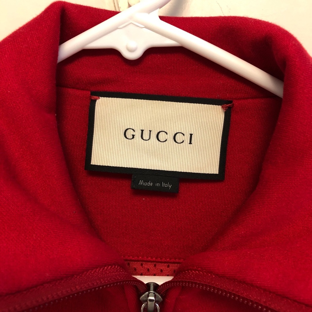 Red Gucci track jacket